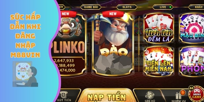 Sức hấp dẫn khi đăng nhập M88VIN