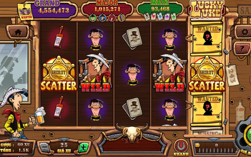 Game nổ hũ Lucky Luke đổi thưởng lớn