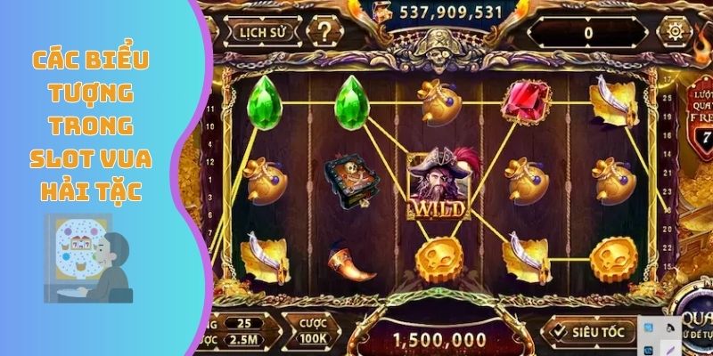 Các biểu tượng trong slot Vua Hải Tặc