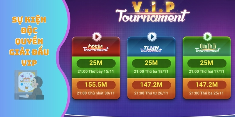 Sự kiện độc quyền giải đấu VIP