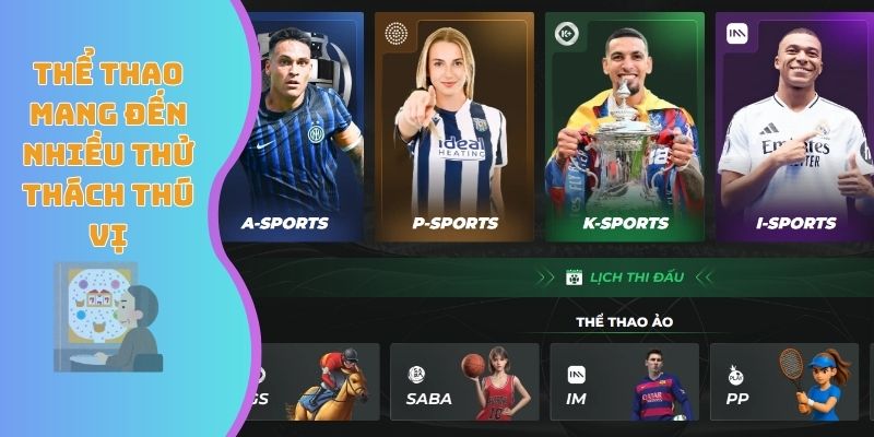 Thể thao mang đến nhiều thử thách thú vị